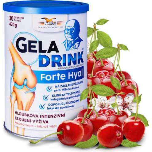 GELADRINK Forte Hyal Višeň - Kloubní výživa s višňovou příchutí, 420 g